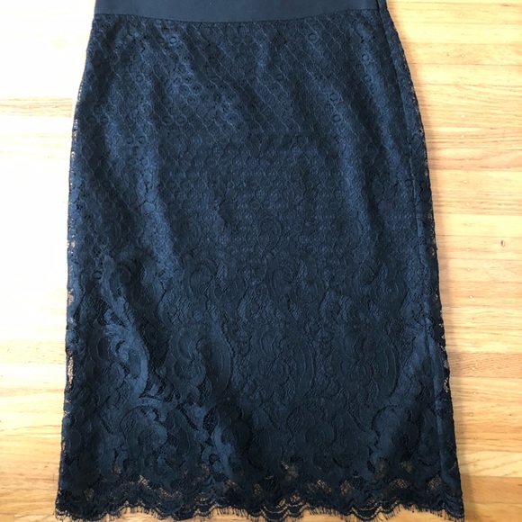 Diane von Furstenberg dvf black lace pencil skirt - Picture 5 of 10
